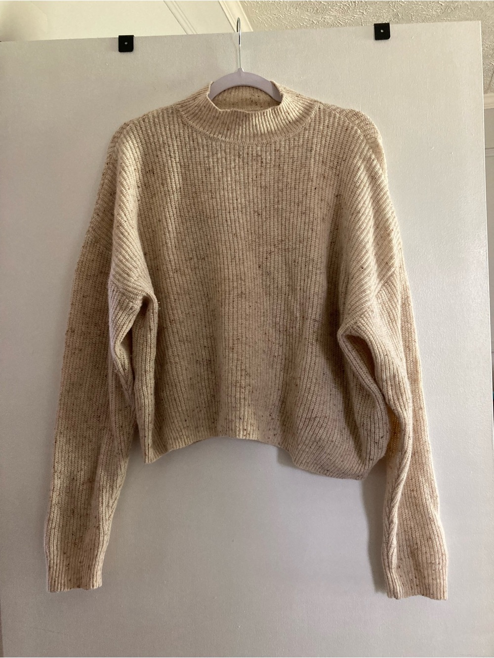 Wool mock neck sweater